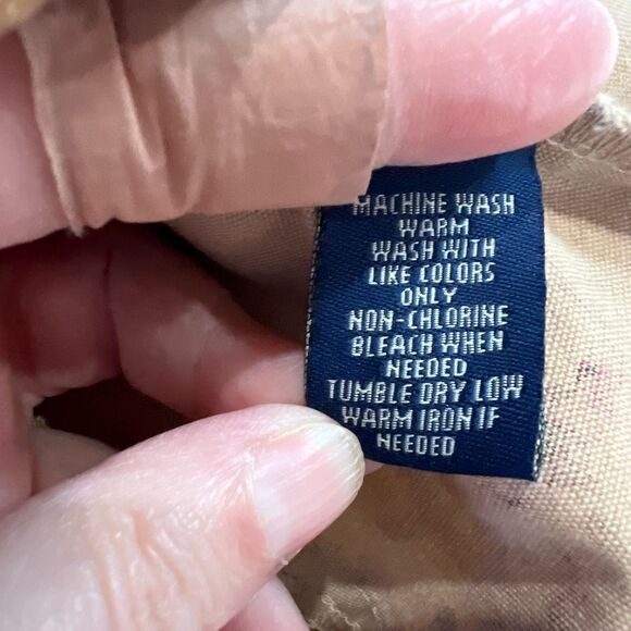 Chaps Women's Boho Floral Print Tan Blazer Jacket - Picture 7 of 9